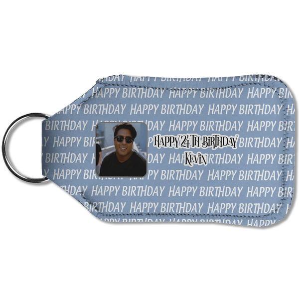 Photo Birthday Sanitizer Holder Keychain - Small (Back)