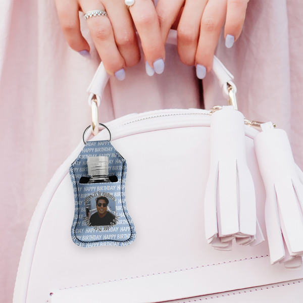 Photo Birthday Sanitizer Holder Keychain - Small (LIFESTYLE)
