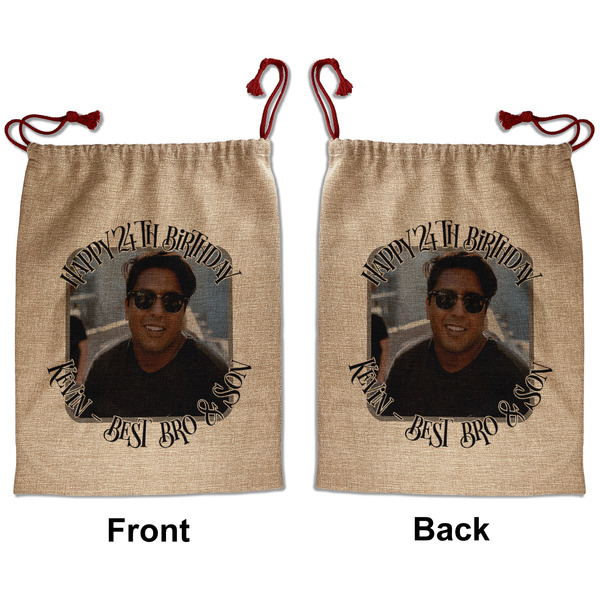Photo Birthday Santa Bag - Front and Back