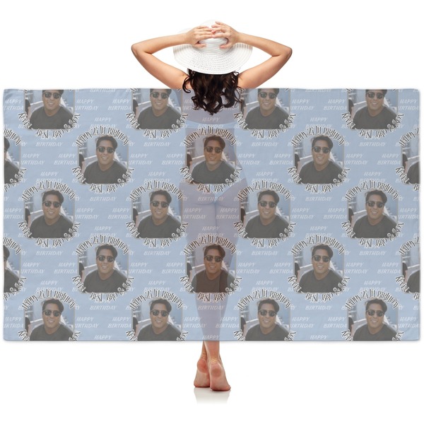 Custom Photo Birthday Sheer Sarong (Personalized)