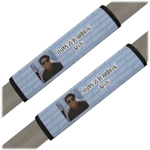 Custom Photo Birthday Seat Belt Covers (Set of 2) (Personalized)