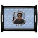 Photo Birthday Black Wooden Tray - Large (Personalized)