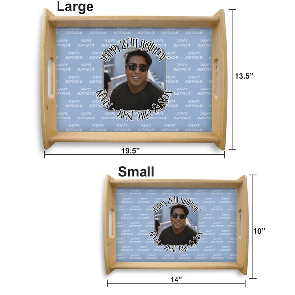 Photo Birthday Serving Tray Wood Sizes