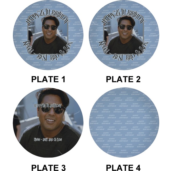 Photo Birthday Set of Appetizer / Dessert Plates (Approval)