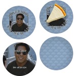 Photo Birthday Set of 4 Glass Appetizer / Dessert Plate 8" (Personalized)