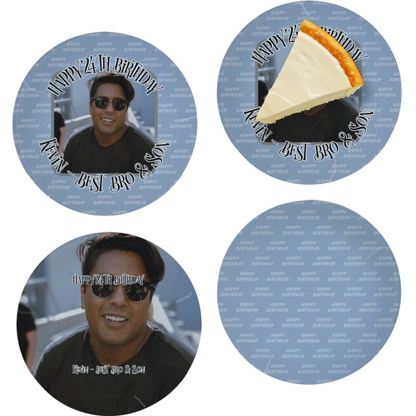 Photo Birthday Set of Appetizer / Dessert Plates