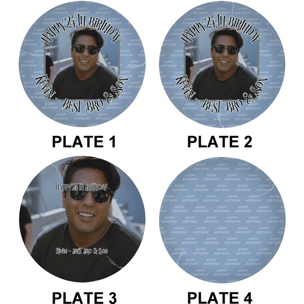 Photo Birthday Set of Lunch / Dinner Plates (Approval)