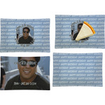 Photo Birthday Set of 4 Glass Rectangular Appetizer / Dessert Plate (Personalized)