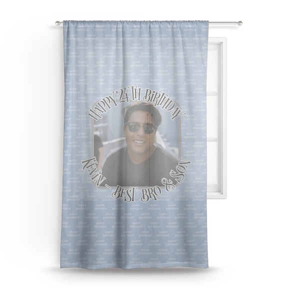 Custom Photo Birthday Sheer Curtain