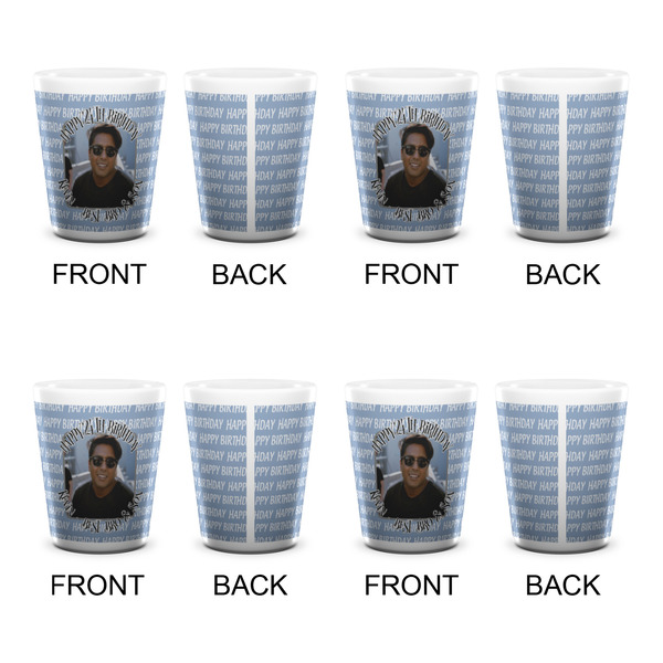 Photo Birthday Shot Glass - White - Set of 4 - APPROVAL