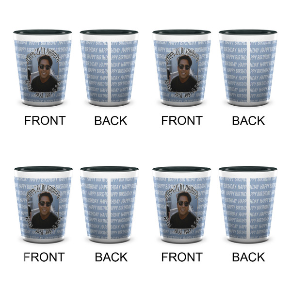 Photo Birthday Shot Glassess - Two Tone - Set of 4 - APPROVAL