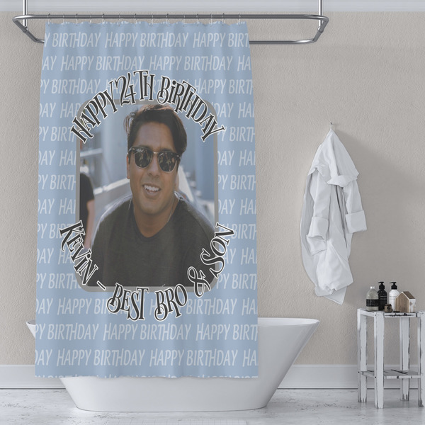 Photo Birthday Shower Curtain Lifestyle