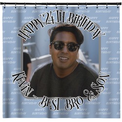Photo Birthday Shower Curtain - Custom Size (Personalized)