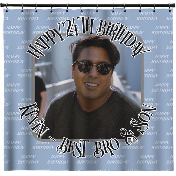 Custom Photo Birthday Shower Curtain (Personalized)