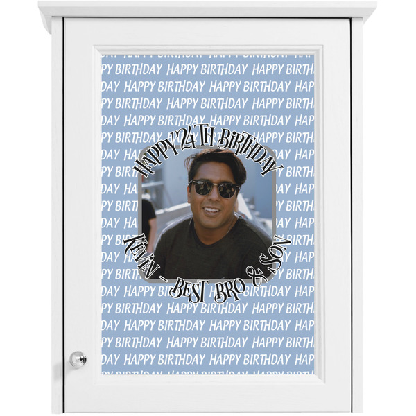 Photo Birthday Single White Cabinet Decal