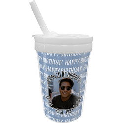 Photo Birthday Sippy Cup with Straw (Personalized)