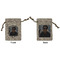 Photo Birthday Small Burlap Gift Bag - Front and Back