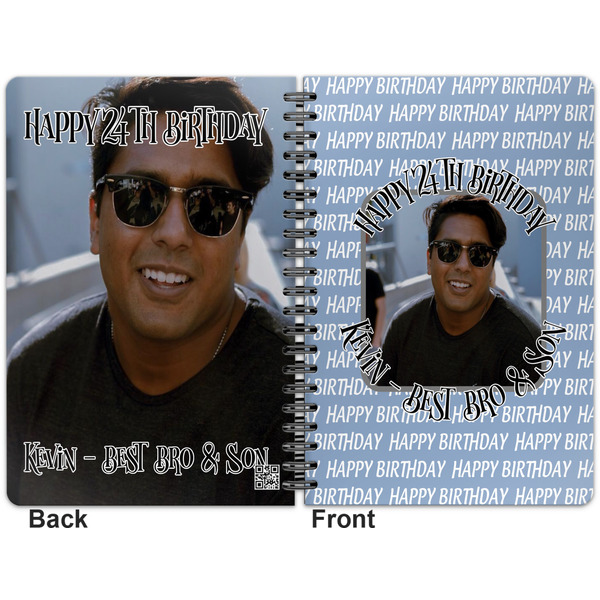 Photo Birthday Spiral Journal 7 x 10 - Apvl