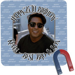 Photo Birthday Square Fridge Magnet (Personalized)