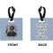 Photo Birthday Square Luggage Tag (Front + Back)