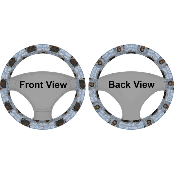 Photo Birthday Steering Wheel Cover- Front and Back