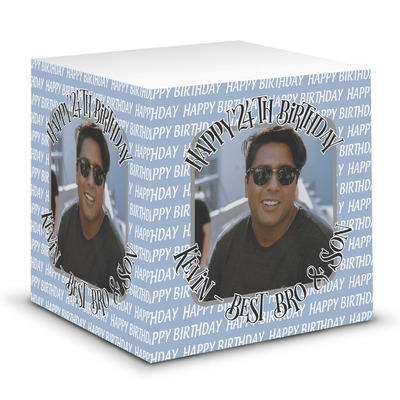 Photo Birthday Sticky Note Cube (Personalized)