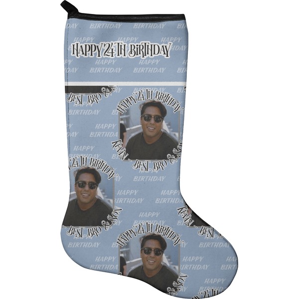 Custom Photo Birthday Holiday Stocking - Neoprene