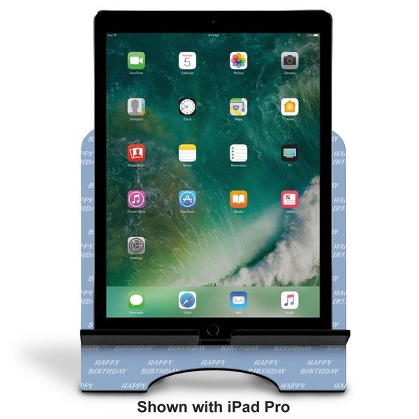 Photo Birthday Stylized Tablet Stand - Front with ipad