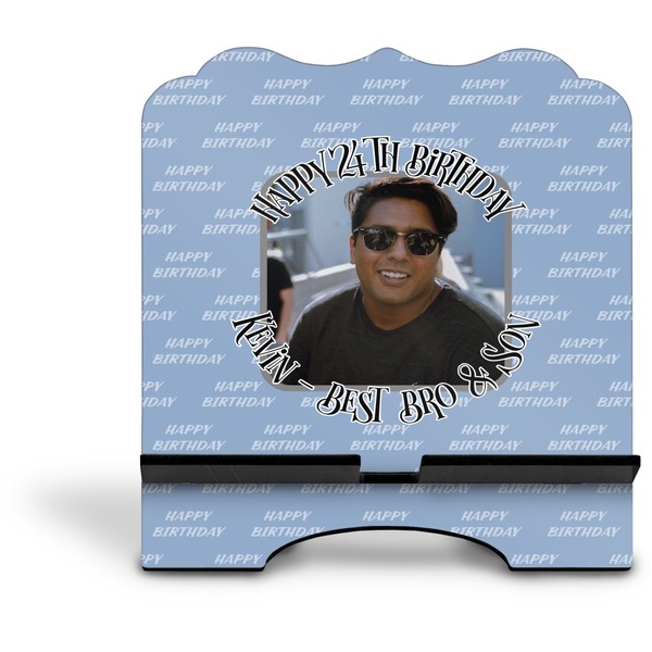 Photo Birthday Stylized Tablet Stand - Front without iPad