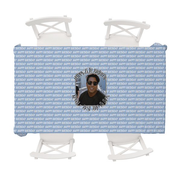 Custom Photo Birthday Tablecloth - 58"x102" (Personalized)
