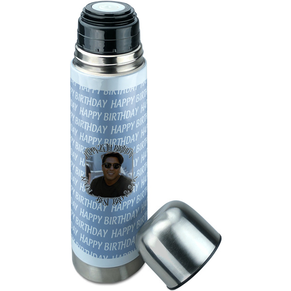 Photo Birthday Thermos - Lid Off