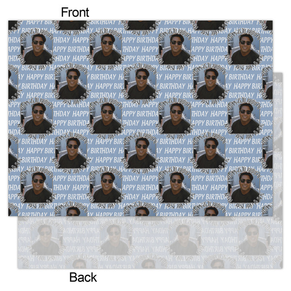 Photo Birthday Tissue Paper - Lightweight - Large - Front & Back