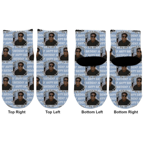 Photo Birthday Toddler Ankle Socks - Double Pair - Front and Back - Apvl