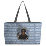 Photo Birthday Beach Totes Bag - w/ Black Handles