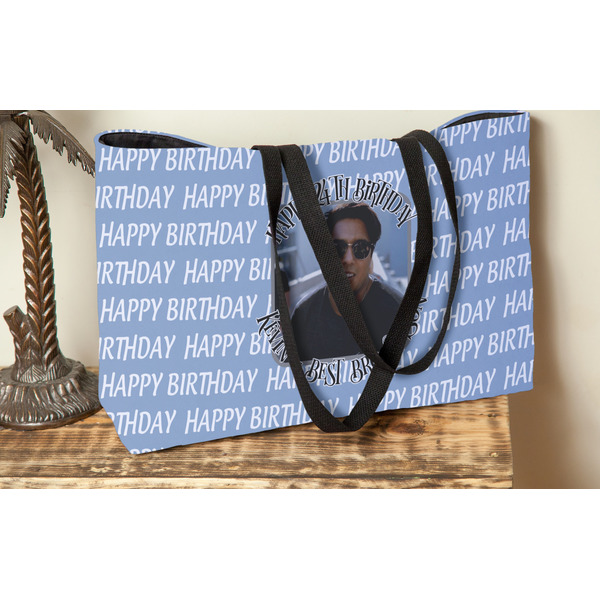 Photo Birthday Tote w/Black Handles - Lifestyle View