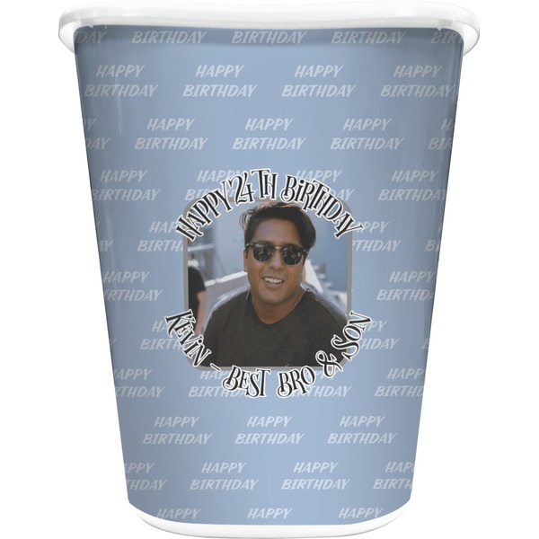 Custom Photo Birthday Waste Basket (Personalized)