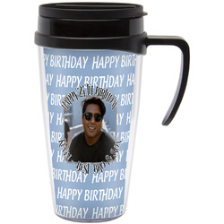 Photo Birthday Acrylic Travel Mug with Handle (Personalized)