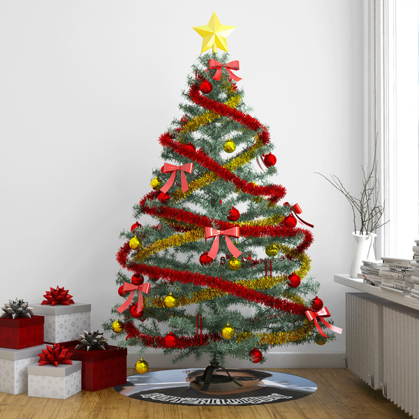 Photo Birthday Tree Skirt - In context