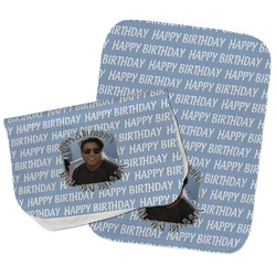 Photo Birthday Burp Cloths - Fleece - Set of 2