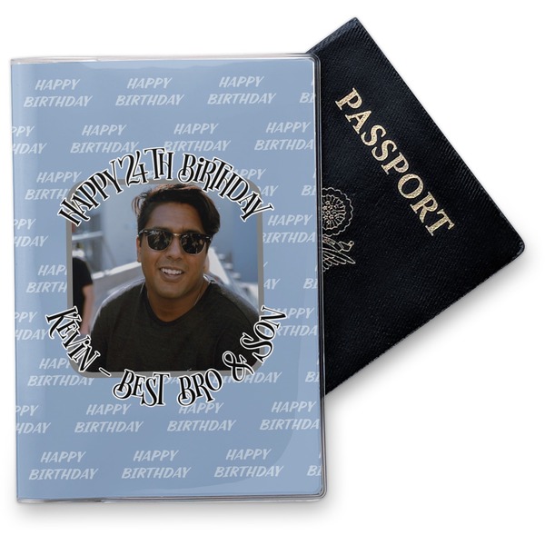 Custom Photo Birthday Vinyl Passport Holder (Personalized)