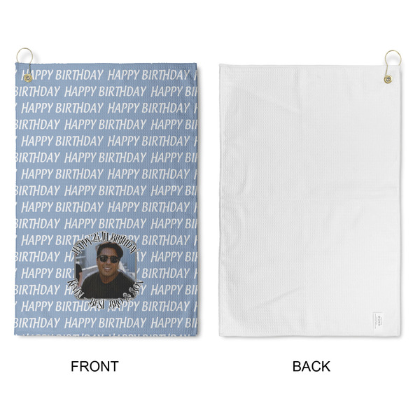 Photo Birthday Waffle Weave Golf Towel - Approval