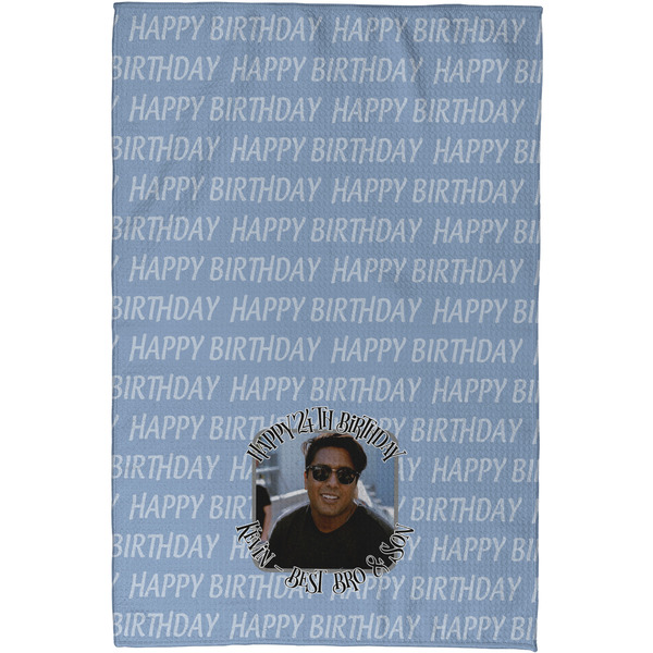 Photo Birthday Waffle Weave Towel - Full Color Print - Approval Image