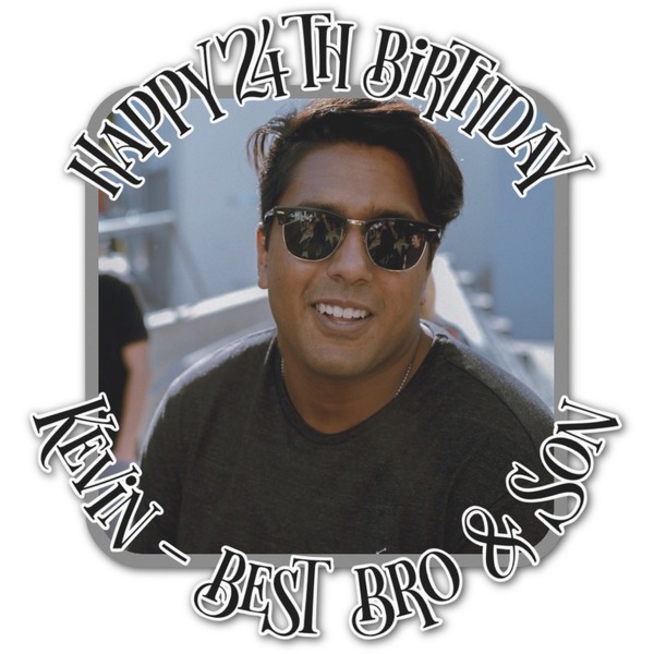 Custom Photo Birthday Graphic Decal - Large (Personalized)