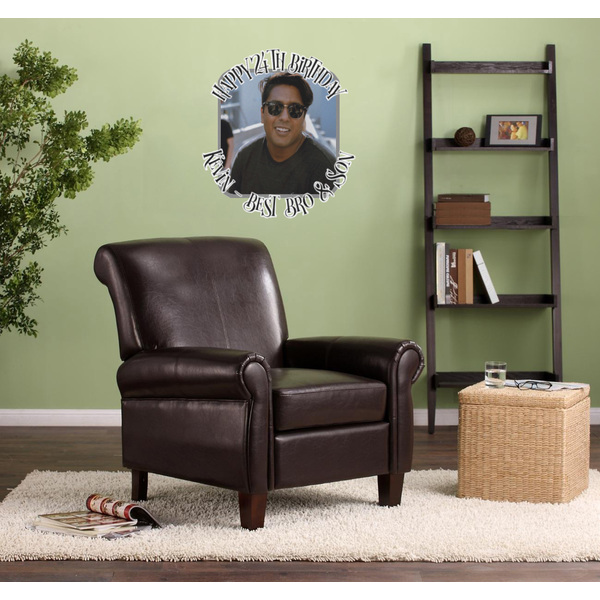 Photo Birthday Wall Graphic on Living Room Wall