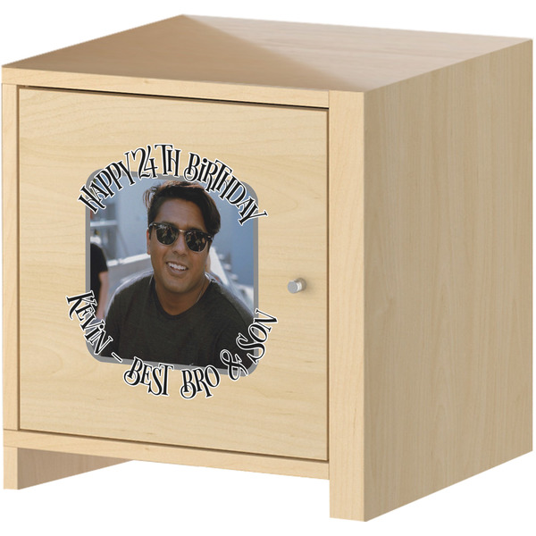 Photo Birthday Wall Graphic on Wooden Cabinet