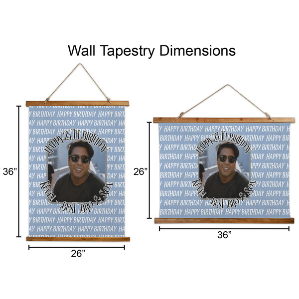 Photo Birthday Wall Hanging Tapestries - Parent/Sizing