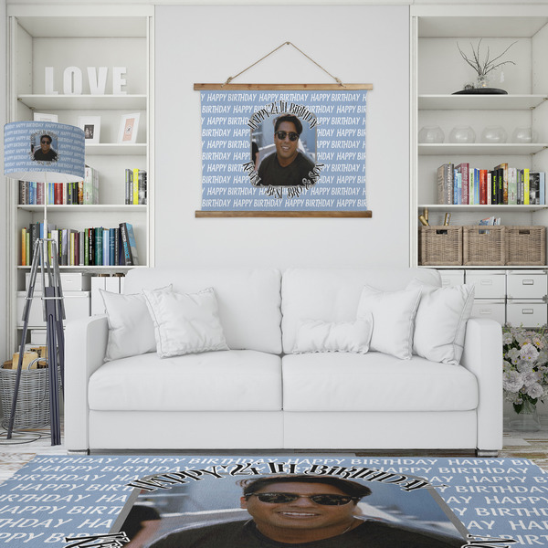 Photo Birthday Wall Hanging Tapestry - IN CONTEXT