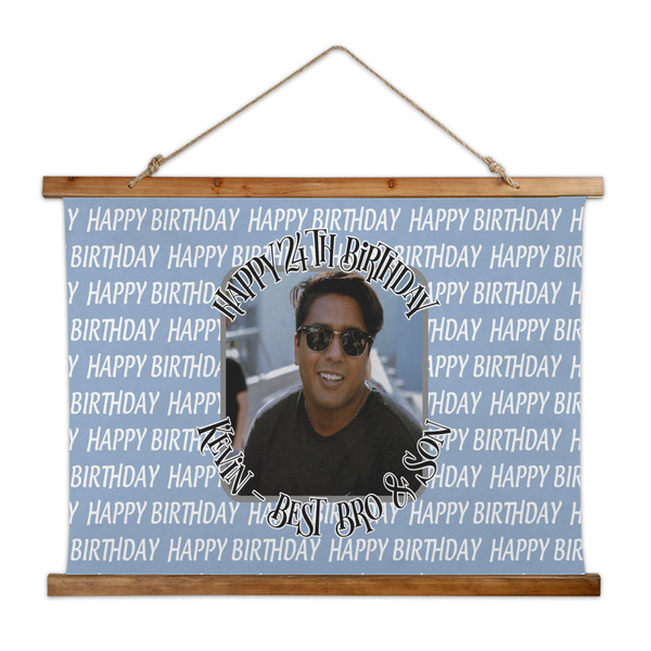 Custom Photo Birthday Wall Hanging Tapestry - Wide