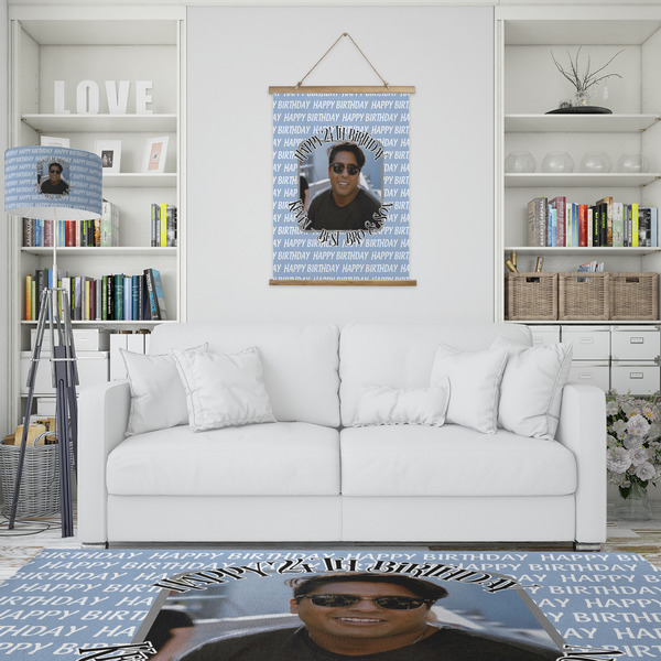 Photo Birthday Wall Hanging Tapestry - Portrait - IN CONTEXT