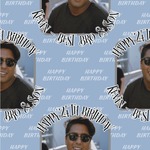 Photo Birthday Wallpaper & Surface Covering (Water Activated 24"x 24" Sample)